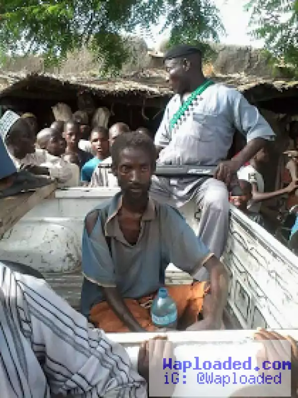 Photo of a Boko haram member arrested in Yobe